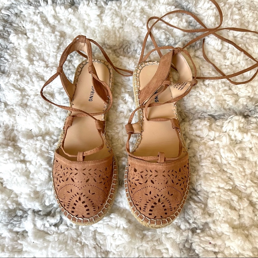Call it Spring brown strapy flats sandals
